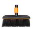 Fiskars Allzweckbesen, Besenkopf, Breite: 26 cm, Kunststoff-Borsten, Schwarz/Orange, QuikFit, 1001417