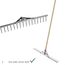 Rekord Aluminium Rechen leicht mit 16 Zinken Breite 62 cm - mit Stiel 150 cm, Rasenrechen, Gartenrechen, Laubrechen, Harke
