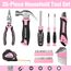 WORKPRO Werkzeugset 35tlg. Rosa Werkzeugsatz, Werkzeugkoffer bestückt, tägliche Werkzeuge, mit Schraubendreher, Zange, Maßband, Innensechskantschlüssel für Heimbedarf, Geschenk für DIY-Anfänger