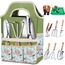Kynup Gartenwerkzeug, 9-Teiliges Gartenwerkzeug-Set, Gartenset aus Edelstahl, Rostfreies Gartengeräte Geschenkset mit Robuster Aufbewahrungstasche, Ergonomischer Anti-Rutsch-Griff