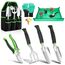 Housolution Gartengeräte Set, 8 PCS Gartenarbeit-Handwerkzeug-Set, Robust Aluminiumlegierung Gartenarbeit Zubehör mit Gummi Storage Tote Bag, Grün