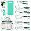 LBSTP Garten-Handwerkzeug-Geschenk-Set, Gartengeschenke für Frauen und Männer, 10-teilig, Edelstahl, robuste Gartenwerkzeug-Sets, Gartengeräte, Tasche für Damen und Herren, einfache Aufbewahrung