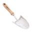 Amazon Basics - Gartenwerkzeug-Set, 3-teilig, mit Edelstahl-Kelle, Umpflanzkelle und Handharke, Silber/Holz-farbe