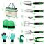 DEWINNER 11-teiliges Gartengeräte-Set, Garten-Sets mit Werkzeugtasche, robuste Garten-Handwerkzeuge und Ausrüstung, Edelstahl-Gartengeschenke für Damen und Herren