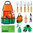 ukoke Garten Werkzeug Set, 12 Stück Aluminium Hand Tool Kit, Garten Leinwand Schürze mit Aufbewahrungsfach, Outdoor Werkzeug, Heavy Duty Gartenarbeiten Set mit ergonomischen Griff, Gartengeräte, für Frauen Herren