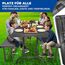 KESSER® Bierzeltgarnitur 3-teilig Set Tisch & 2X Bank | Buffettisch für drinnen & draußen Gartengarnitur klappbar 183x76x74cm Kunststoff Klapptisch Gartentisch Inkl Abdeckung & Tragegriffe