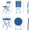 Grand patio Bistro Set 3 Stück, Gartenmöbel Set, Sitzgruppe 2 Stühle und 1 Tisch, Premium Stahl, Klappbar, Balkonset für Hof, Garten, draussen (Pfauenblau#1)