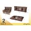 sunnypillow Palettenkissen für Palettenmöbel - 2er Set - Palettenauflage 120 x 80 für Palettensofa - Palettenpolster für Garten, Gesteppte Kissen für Europaletten - Sitzkissen & Rückenkissen Braun