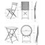 Grand patio Bistro Set 3 Stück, Gartenmöbel Set, Sitzgruppe 2 Stühle und 1 Tisch, Premium Stahl, Klappbar, Balkonset für Hof, Garten, draussen (Pfauenblau)