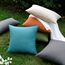 EMEMA Kissenbezug Outdoor Wasserdicht Sofakissen Wasserfest Dekokissen Kissenbezüge Dekorativ Kissen Kissenhülle aus Polyster für Garten Sofa Wohnzimmer Bett 2er Set 50x50 cm Peacock Blue