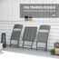 Outsunny Polyrattan Gartenmöbel Set, Outdoor Lounge Balkonmöbel für 2 Personen, 3-teilig Sitzgruppe, 2 Stühle, Tisch, wetterfest Gartenlounge für Garten, Terrasse, Balkon, Grau
