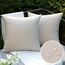 EMEMA Kissenbezug Outdoor Wasserdicht Sofakissen Wasserfest Dekokissen Kissenbezüge Dekorativ Kissen Kissenhülle aus Polyster für Garten Sofa Wohnzimmer Bett 2er Set 50x50 cm Beige