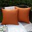 EMEMA Kissenbezug Herbst Outdoor Wasserdicht Sofakissen Wasserfest Dekokissen Kissenbezüge Dekorativ Kissen Kissenhülle aus Polyster für Garten Sofa Wohnzimmer Bett 2er Set 45x45 cm Orange