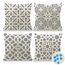 Cirzone Deko Wohnzimmer Kissenbezug 40x40 4er Set Wetterfest Leinen Outdoor Kissen Boho Deko für Garten, Balkon