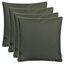 Brandsseller 4er Set Outdoor Kissen 45x45 cm – Wetterfeste Zierkissen mit Paspel – Wasserabweisende Gartenkissen & Dekokissen für draußen – Sofakissen für Balkon & Terrasse – Anthrazit