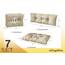 sunnypillow Palettenkissen für Palettenmöbel - 7er Set - Palettenauflage für Palettensofa - Palettenpolster für Garten, Gesteppte Kissen für Europaletten - Sitzkissen & Rückenkissen Cremefarben