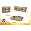 sunnypillow Palettenkissen für Palettenmöbel - 5er Set - Palettenauflage 120 x 80 für Palettensofa - Palettenpolster für Garten, Gesteppte Kissen für Europaletten - Sitzkissen & Rückenkissen Beige