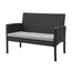 SVITA Brooklyn XL Polyrattan Essgruppe Lounge Garnitur Gartenmöbel Set Esstisch Schwarz