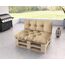 sunnypillow Palettenkissen für Palettenmöbel - 2er Set - Palettenauflage 120 x 80 für Palettensofa - Palettenpolster für Garten, Gesteppte Kissen für Europaletten - Sitzkissen & Rückenkissen Beige