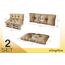 sunnypillow Palettenkissen für Palettenmöbel - 2er Set - Palettenauflage 120 x 80 für Palettensofa - Palettenpolster für Garten, Gesteppte Kissen für Europaletten - Sitzkissen & Rückenkissen Beige