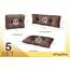 sunnypillow Palettenkissen für Palettenmöbel - 5er Set - Palettenauflage 120 x 80 für Palettensofa - Palettenpolster für Garten, Gesteppte Kissen für Europaletten - Sitzkissen & Rückenkissen Braun