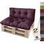 sunnypillow Palettenkissen für Palettenmöbel - 2er Set - Palettenauflage 120 x 80 für Palettensofa - Palettenpolster für Garten, Gesteppte Kissen für Europaletten - Sitzkissen & Rückenkissen Violett