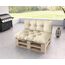sunnypillow Palettenkissen für Palettenmöbel - 2er Set - Palettenauflage für Palettensofa - Palettenpolster für Garten, Gesteppte Kissen für Europaletten - Sitzkissen & Rückenkissen Cremefarben