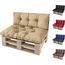 sunnypillow Palettenkissen für Palettenmöbel - 2er Set - Palettenauflage 120 x 80 für Palettensofa - Palettenpolster für Garten, Gesteppte Kissen für Europaletten - Sitzkissen & Rückenkissen Beige
