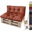 sunnypillow Palettenkissen für Palettenmöbel - 2er Set - Palettenauflage 120 x 80 für Palettensofa - Palettenpolster für Garten, Gesteppte Kissen für Europaletten - Sitzkissen & Rückenkissen Orange