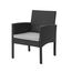 SVITA Brooklyn XL Polyrattan Essgruppe Lounge Garnitur Gartenmöbel Set Esstisch Schwarz
