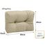 sunnypillow Palettenkissen für Gartenmöbel - Rückenkissen 60 x 40 cm - Rückenpolster für Bett und Sofa - Palettenpolster für Palettenmöbel - Gesteppte Gartenkissen - Rückenlehne, Kissen Cremefarben