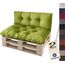 sunnypillow Palettenkissen für Palettenmöbel - 2er Set - Palettenauflage 120 x 80 für Palettensofa - Palettenpolster für Garten, Gesteppte Kissen für Europaletten - Sitzkissen & Rückenkissen Grün