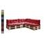 sunnypillow Palettenkissen für Palettenmöbel - 7er Set - Palettenauflage 120 x 80 für Palettensofa - Palettenpolster für Garten, Gesteppte Kissen für Europaletten - Sitzkissen & Rückenkissen Rot