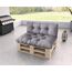 sunnypillow Palettenkissen für Palettenmöbel - 2er Set - Palettenauflage 120 x 80 für Palettensofa - Palettenpolster für Garten, Gesteppte Kissen für Europaletten - Sitzkissen & Rückenkissen Grau
