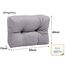 sunnypillow Palettenkissen für Gartenmöbel - Rückenkissen 60 x 40 cm - Rückenpolster für Bett und Sofa - Palettenpolster für Palettenmöbel - Gesteppte Gartenkissen - Rückenlehne, Seitenkissen Grau