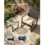 SONGMICS Balkonmöbel, Gartenmöbel-Set, aus PE-Polyrattan, Lounge-Set, Tisch und 2 Stühle, Terrassenmöbel, einfache Montage, Outdoor, für Terrasse, Balkon, Garten, schwarz-beige GGF010M05
