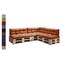 sunnypillow Palettenkissen für Palettenmöbel - 7er Set - Palettenauflage 120 x 80 für Palettensofa - Palettenpolster für Garten, Gesteppte Kissen für Europaletten - Sitzkissen & Rückenkissen Orange