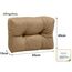 sunnypillow Palettenkissen für Gartenmöbel - Rückenkissen 65 x 40 cm - Rückenpolster für Bett und Sofa - Palettenpolster für Palettenmöbel - Gesteppte Gartenkissen - Rückenlehne, Seitenkissen Beige