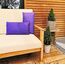 JACK Outdoor Lounge Kissen 30x50cm Dekokissen inkl. Füllung Wasserfest Sitzkissen Garten Stuhl Lotus Effekt, Farbe:Lila