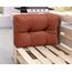 sunnypillow Palettenkissen für Gartenmöbel - Rückenkissen 60 x 40 cm - Rückenpolster für Bett und Sofa - Palettenpolster für Palettenmöbel - Gesteppte Gartenkissen - Rückenlehne, Seitenkissen Orange