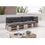 sunnypillow Palettenkissen für Palettenmöbel - 5er Set - Palettenauflage 120 x 80 für Palettensofa - Palettenpolster für Garten, Gesteppte Kissen für Europaletten - Sitzkissen & Rückenkissen Anthrazit
