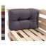sunnypillow Palettenkissen für Gartenmöbel - Rückenkissen 60 x 40 cm - Rückenpolster für Bett und Sofa - Palettenpolster für Palettenmöbel - Gesteppte Gartenkissen - Rückenlehne, Kissen Anthrazit