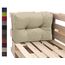 sunnypillow Palettenkissen für Gartenmöbel - Rückenkissen 65 x 40 cm - Rückenpolster für Bett und Sofa - Palettenpolster für Palettenmöbel - Gesteppte Gartenkissen - Rückenlehne, Kissen Cremefarben