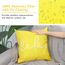 Lewondr Outdoor Kissenbezug, 2er Pack Wasserdicht Kissenhülle mit Relax Drucken, UV Schutz Polyester Zierkissenbezug mit PU Beschichtung für Sofa Stuhl Garten Lounge(45x45cm) - Gelb