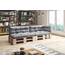 sunnypillow Palettenkissen für Palettenmöbel - 5er Set - Palettenauflage 120 x 80 für Palettensofa - Palettenpolster für Garten, Gesteppte Kissen für Europaletten - Sitzkissen & Rückenkissen Anthrazit