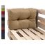 sunnypillow Palettenkissen für Gartenmöbel - Rückenkissen 60 x 40 cm - Rückenpolster für Bett und Sofa - Palettenpolster für Palettenmöbel - Gesteppte Gartenkissen - Rückenlehne, Seitenkissen Beige
