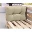 sunnypillow Palettenkissen für Gartenmöbel - Rückenkissen 60 x 40 cm - Rückenpolster für Bett und Sofa - Palettenpolster für Palettenmöbel - Gesteppte Gartenkissen - Rückenlehne, Kissen Cremefarben