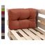 sunnypillow Palettenkissen für Gartenmöbel - Rückenkissen 65 x 40 cm - Rückenpolster für Bett und Sofa - Palettenpolster für Palettenmöbel - Gesteppte Gartenkissen - Rückenlehne, Seitenkissen Orange