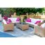 JACK Outdoor Lounge Kissen 30x50cm Dekokissen inkl. Füllung Wasserfest Sitzkissen Garten Stuhl Lotus Effekt, Farbe:Pink