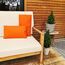 JACK Outdoor Lounge Kissen 30x50cm Dekokissen inkl. Füllung Wasserfest Sitzkissen Garten Stuhl Lotus Effekt, Farbe:Orange